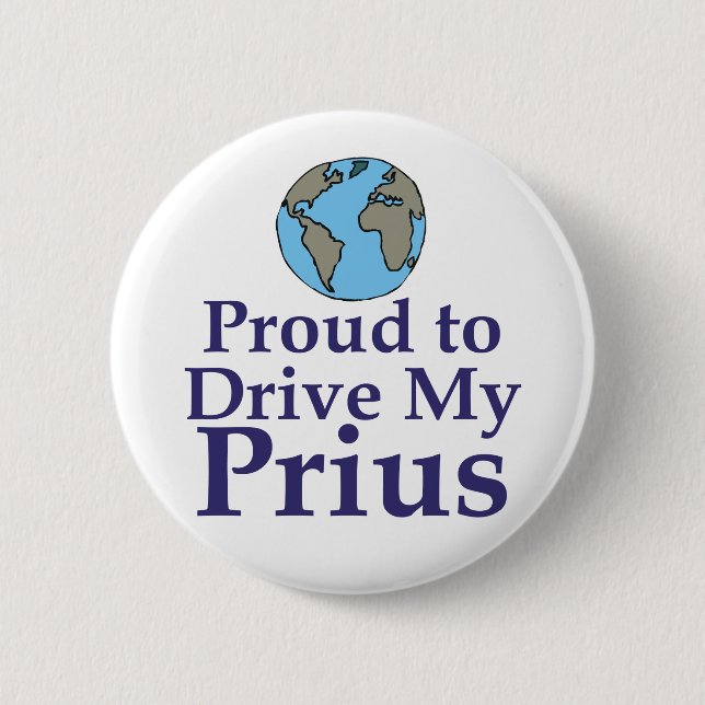 Proud to Drive my Prius 6 Cm Round Badge (Front)