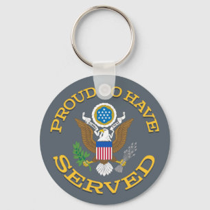 Proud To Have Served Keychain