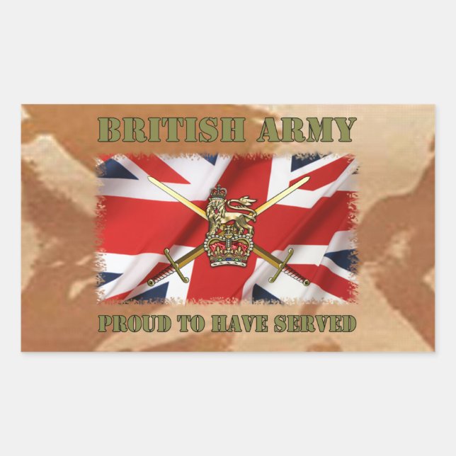 Proud to have served......UK Rectangular Sticker (Front)