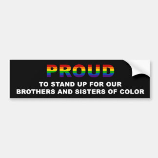 Proud To Stand Up For Our Brothers & Sisters Bumper Sticker