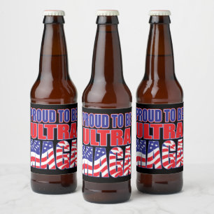 Proud to Support President Trump Beer Bottle Label