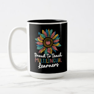 Proud To Teach Multilingual Learners Two-Tone Coffee Mug