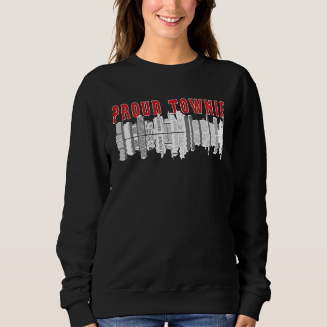 Proud Townie Boston Skyline Sweatshirt (Front)