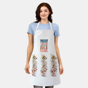 Proud Tradition, Bold Future Fish Border Design - Apron