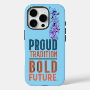 Proud Tradition, Bold Future Fish Border Design - iPhone 16 Pro Case