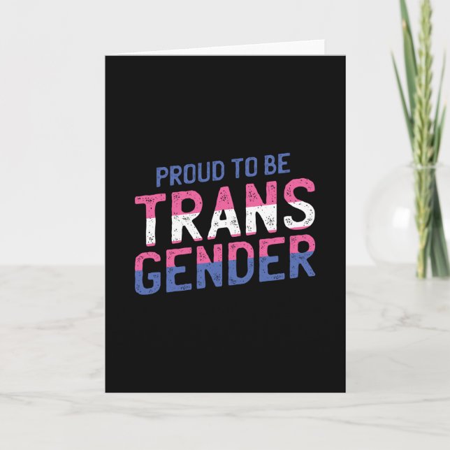 Proud transgender card (Front)