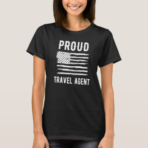 Proud Travel Agent Profession American Flag Premiu T-Shirt