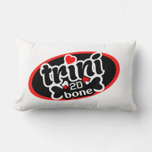 Proud Trini 2D Bone Funny Trinidadian Saying Lumbar Cushion