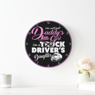 Proud Truck Driver's Daughter Large Clock