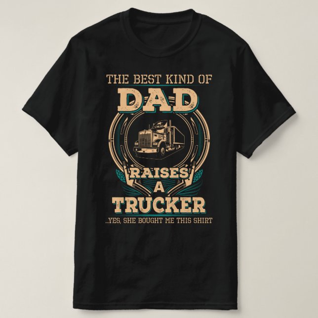 Proud Trucker's Dad T-Shirt (Design Front)