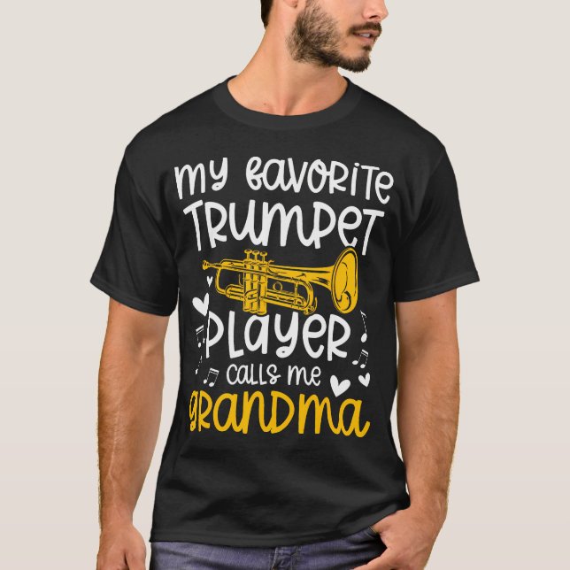Proud Trumpet Grandma Of A Trumpet Player Grandmot T-Shirt (Front)