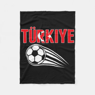 Proud Turkey Soccer Fans Jersey - Türkiye Footbyll Fleece Blanket