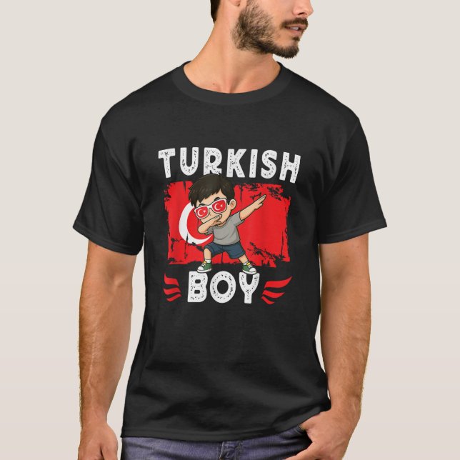 Proud Turkish Boy Dab Pose Turkish Son Guy Turkey  T-Shirt (Front)