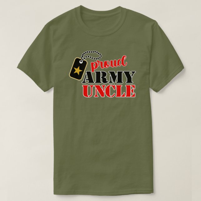 Proud U.S. Army Uncle T-Shirt (Design Front)