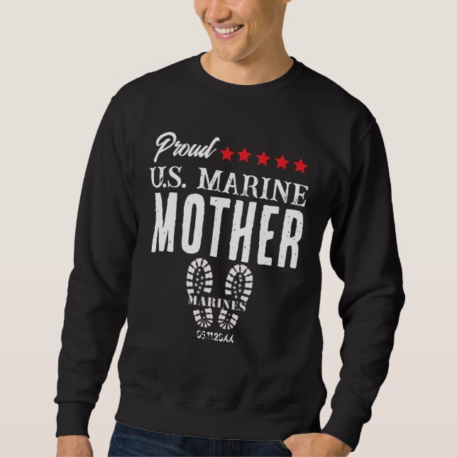 Proud U.S. Marine Customized Military T-Shirt Sweatshirt (Front)