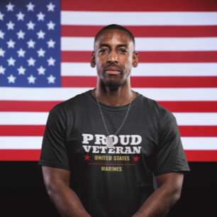 Proud U.S. Marines Veteran Military Pride Tri-Blend Shirt