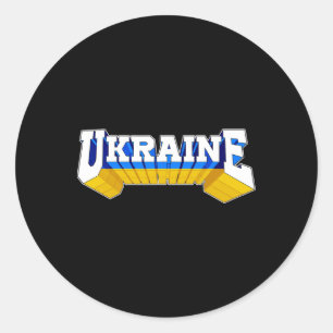 Proud Ukraine Flag Ukrainian Classic Round Sticker