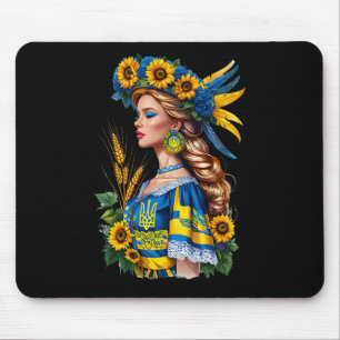 Proud Ukrainian Beauty – Patriotic Ukraine Flag An Mouse Pad