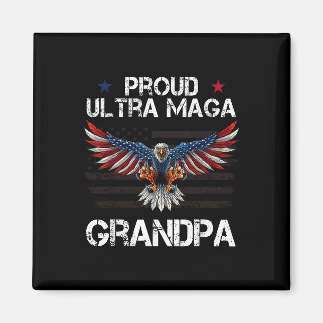 Proud Ultra Grandpa Gifts For Grandpa Eagle Usa Fl Magnet (Front)