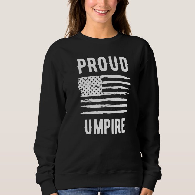 Proud Umpire Profession American Flag Premium Sweatshirt (Front)