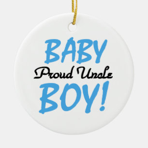 Proud Uncle Baby Boy Gifts Ceramic Ornament