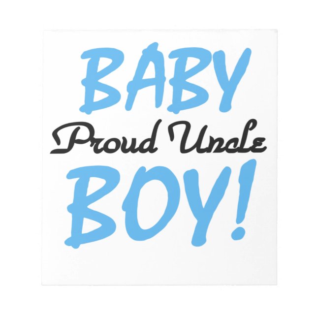 Proud Uncle Baby Boy Gifts Notepad (Front)
