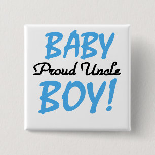 Proud Uncle Baby Boy T-shirts and Gifts 15 Cm Square Badge