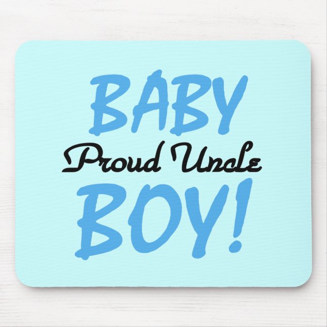 Proud Uncle Baby Boy T-shirts and Gifts Mouse Pad (Front)