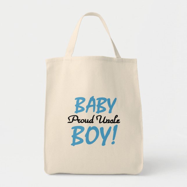 Proud Uncle Baby Boy T-shirts and Gifts Tote Bag (Front)