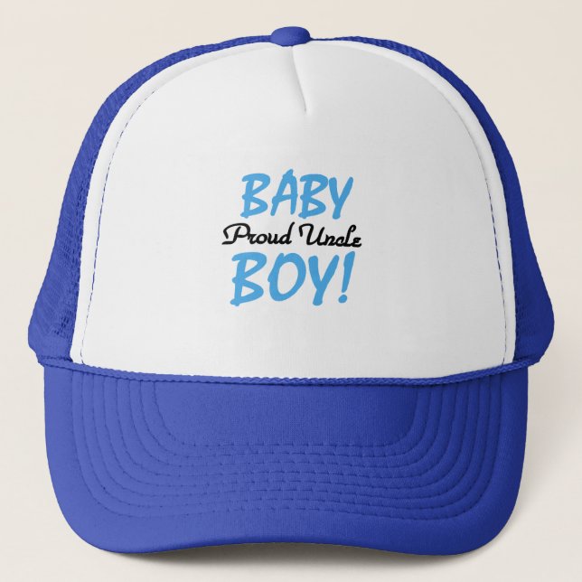 Proud Uncle Baby Boy T-shirts and Gifts Trucker Hat (Front)