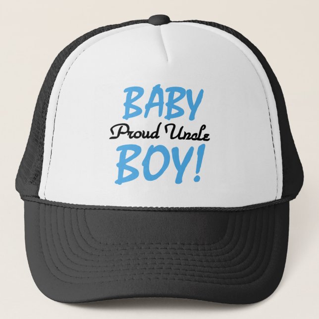 Proud Uncle Baby Boy T-shirts and Gifts Trucker Hat (Front)