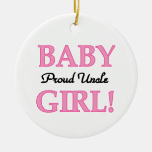 Proud Uncle Baby Girl Gifts Ceramic Tree Decoration
