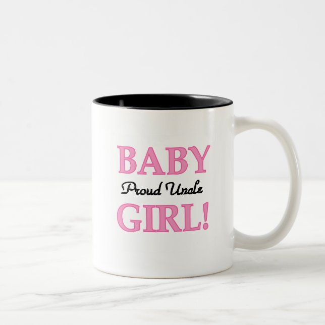 Proud Uncle Baby Girl Tshirts and Gifts Two-Tone Coffee Mug (Right)