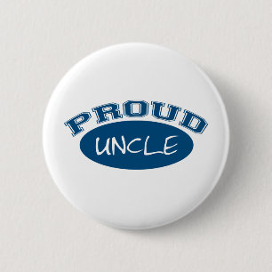 Proud Uncle (Blue) 6 Cm Round Badge