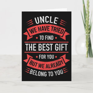 Proud Uncle Funny Uncle Gifts Fathers Day From Nie Card