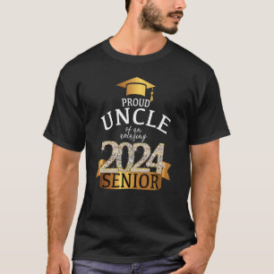 Proud Uncle I 2024 Senior School Colour Yellow Bla T-Shirt