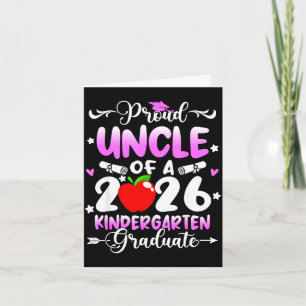 Proud uncle of 2026 kindergarten graduate grad card