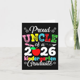 Proud uncle of 2026 kindergarten graduation card