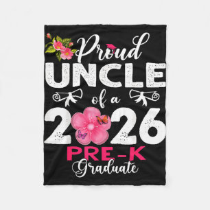 Proud uncle of 2026 pre-k graduate mothers day fleece blanket