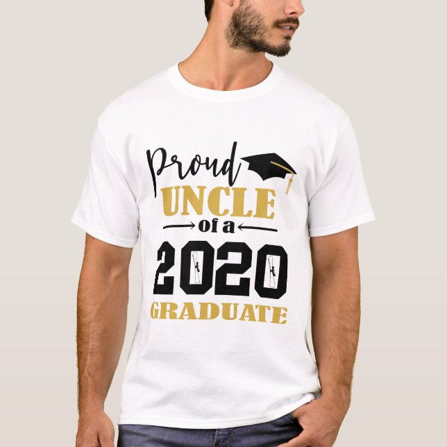 Proud Uncle of a 2020 Graduate T-Shirt (Front)