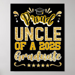 Proud Uncle Of A 2025 Graduate Cl Senior Graduatio Poster
