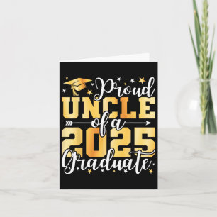 Proud Uncle Of A 2025 Graduate Tee Graduation Cl O Card