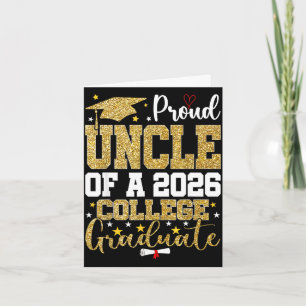 Proud uncle of a 2026 college graduate card
