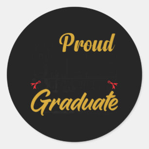 Proud Uncle Of A 2026 Graduate Premium Classic Round Sticker
