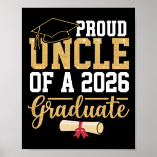 Proud Uncle Of A 2026 Graduate Senior Cl Of 2026 G Poster