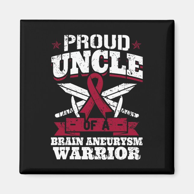 Proud Uncle Of A Brain Aneurysm Warrior Awareness  Magnet (Front)
