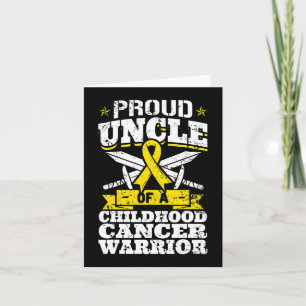Proud Uncle Of A Childhood Cancer Warrior Awarenes Card