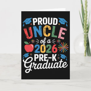 Proud Uncle Of A Cl 2026 Pre-k Graduate Graduation Card