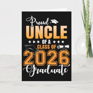 Proud Uncle Of A Cl Of 2026 Graduate Senior 26 Card