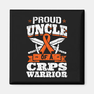 Proud Uncle Of A Crps Warrior Rsd Awareness Ribbon Magnet